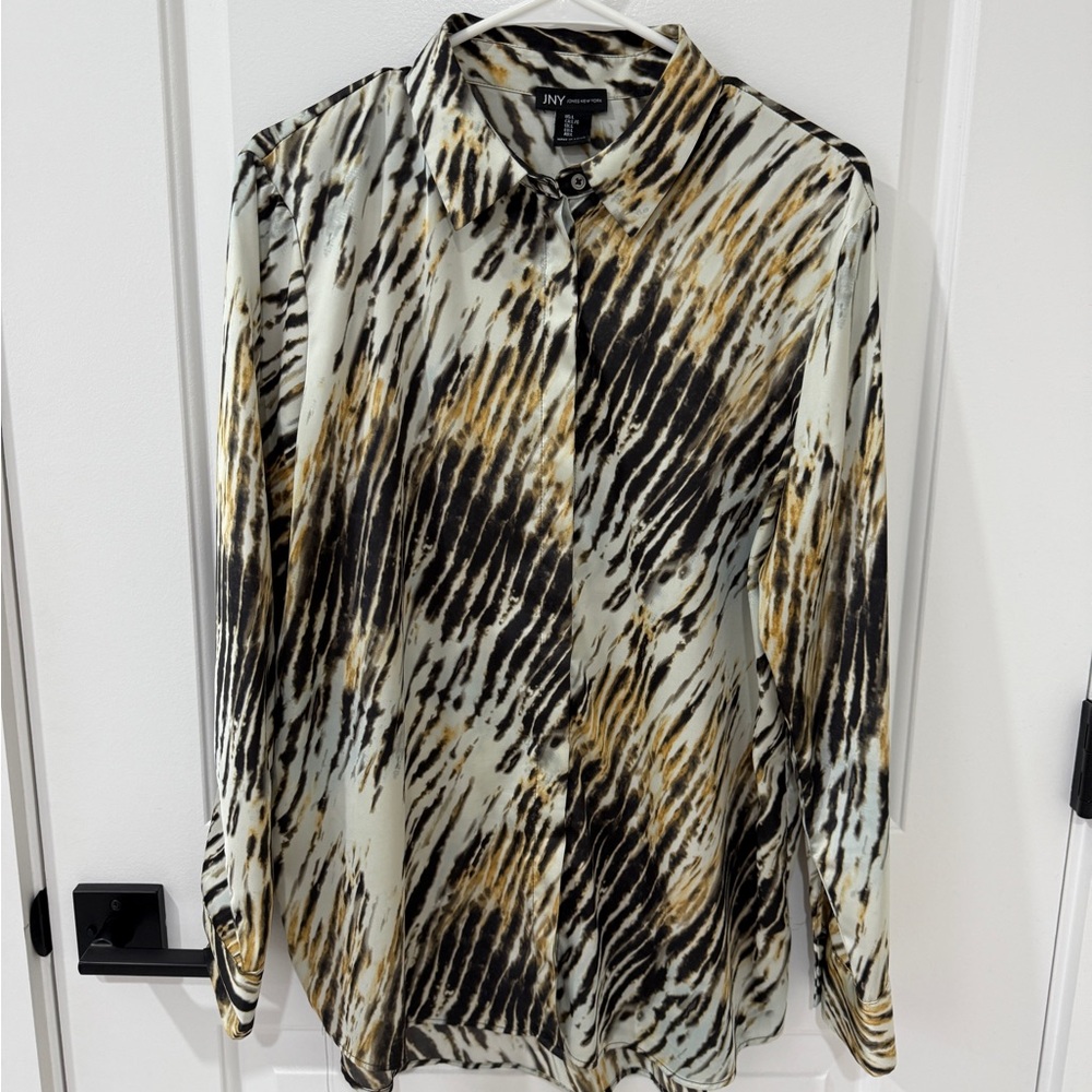 Jones New York Zebra Print Blouse